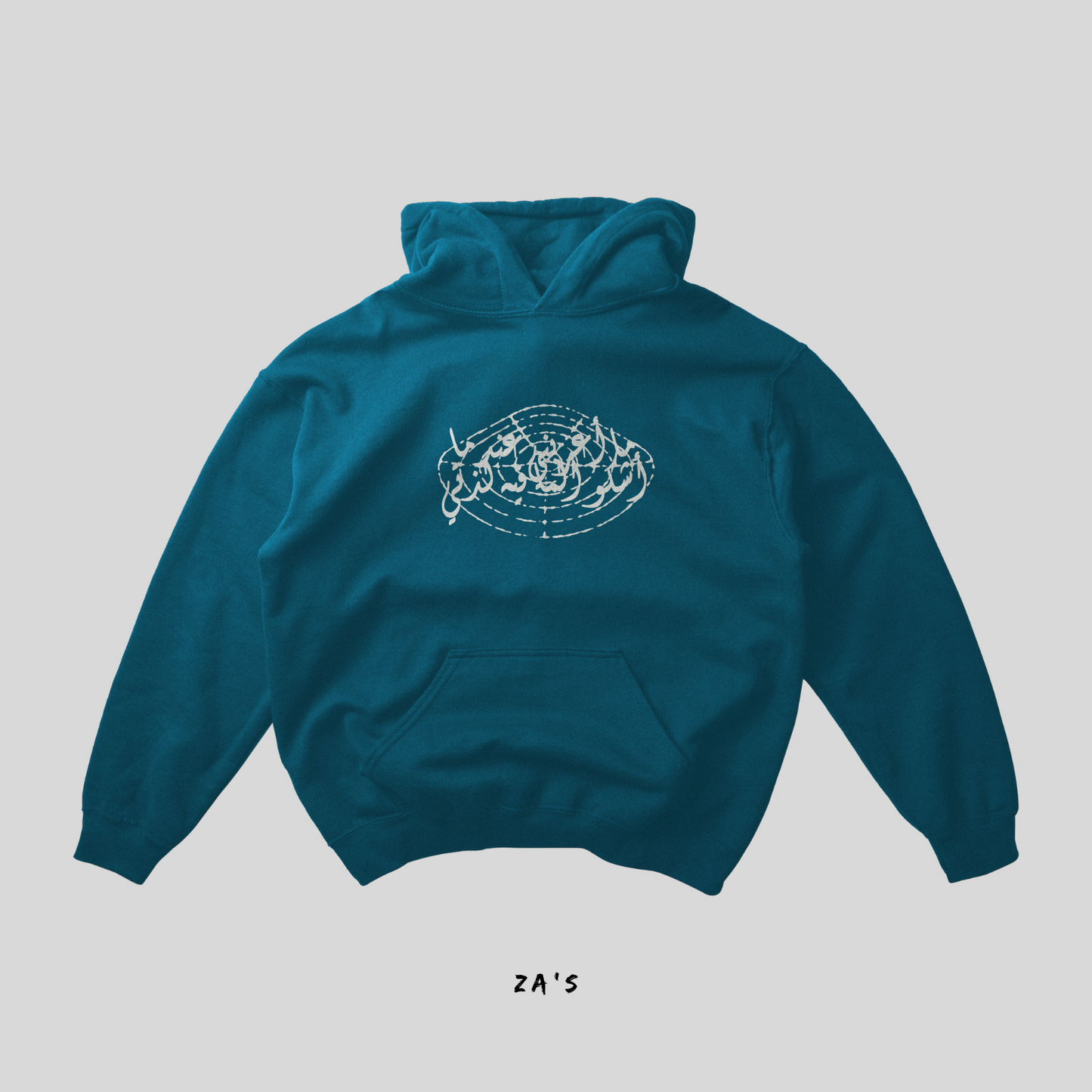 GIBRAN KHALIL QUOTE ARABIC HOODIE BLUE