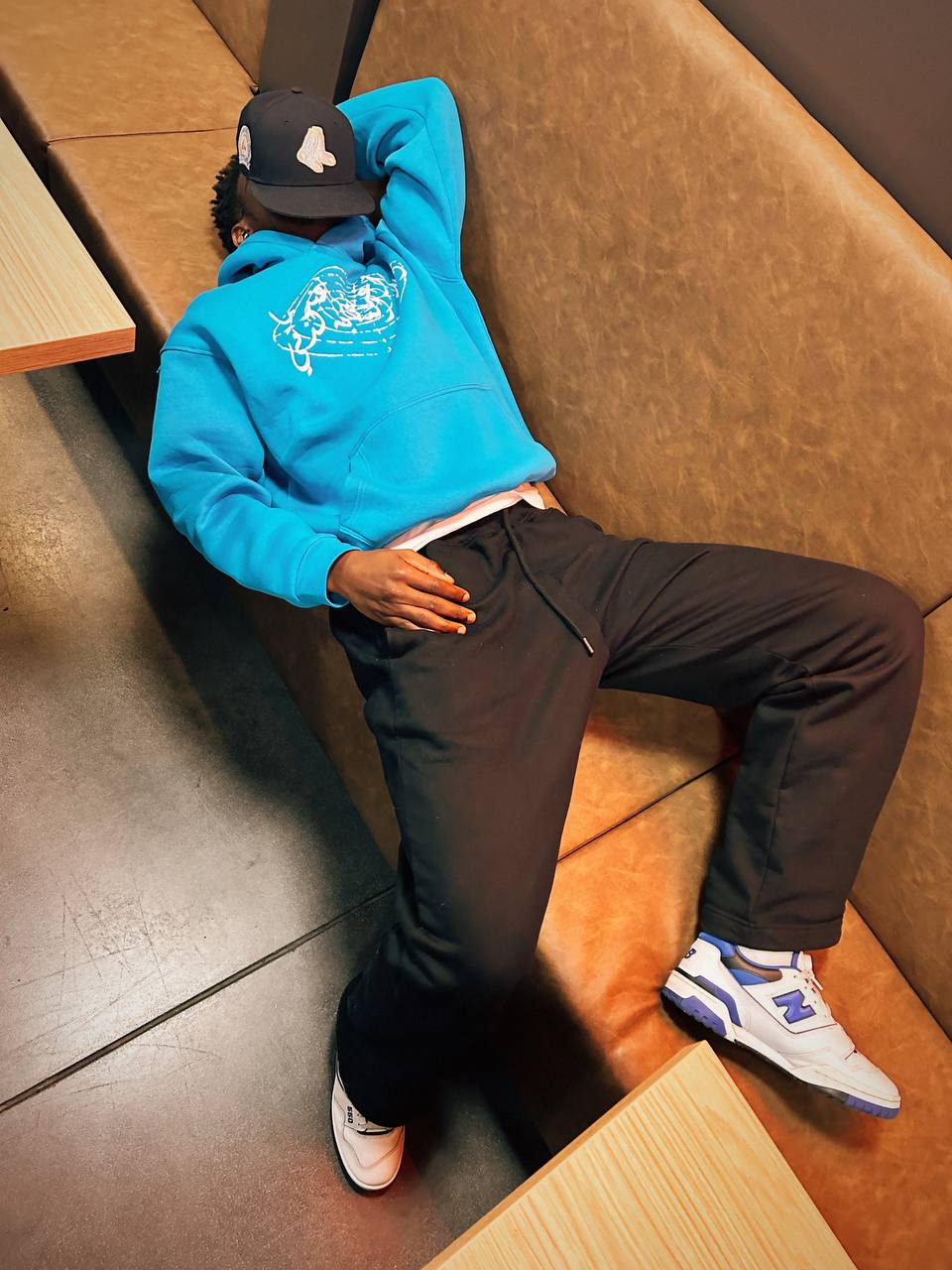 GIBRAN KHALIL QUOTE ARABIC HOODIE BLUE