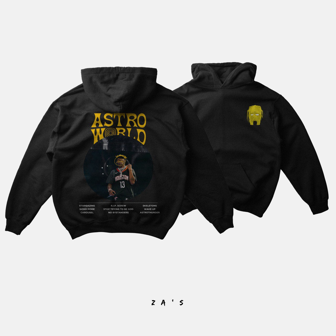 🔥TRAVIS SCOTT  "ASTROWORLD" Hoodie – BLACK